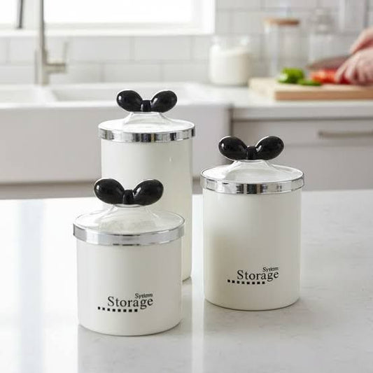 3 Pc Airtight Jar Set (Bow Design)