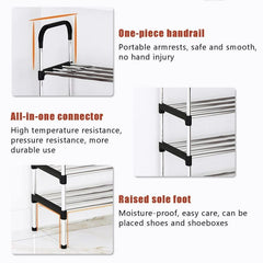 6 Layer Steel Shoe Rack Organizer