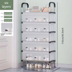 6 Layer Steel Shoe Rack Organizer