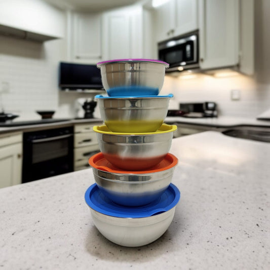 5 Pc Stainless Steel Salad bowl