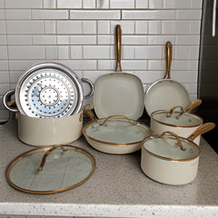 Danny Home Cookware Set 12pcs-White