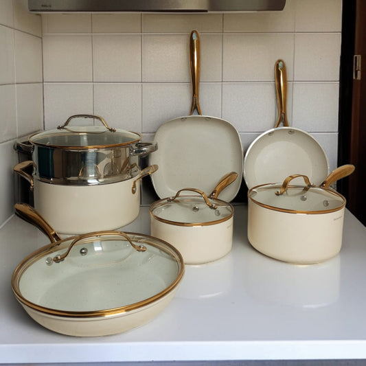 Danny Home Cookware Set 12pcs-White