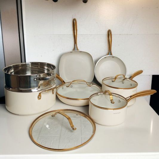 Danny Home Cookware Set 12pcs-White