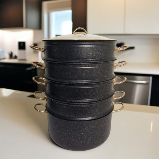 5 Layer Marble Coating Steamer Pot 32cm