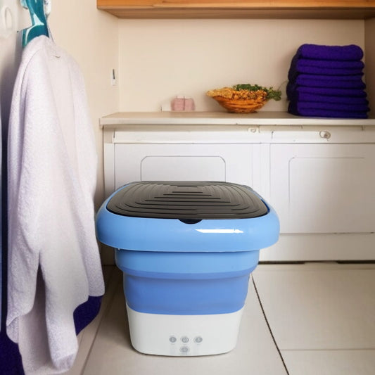 Portable Folding Washing Machine-Sky Blue