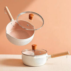 Sauce Pan with Glass Lid 18cm-White