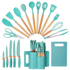19 Pcs Kitchen Utensils Set-Green