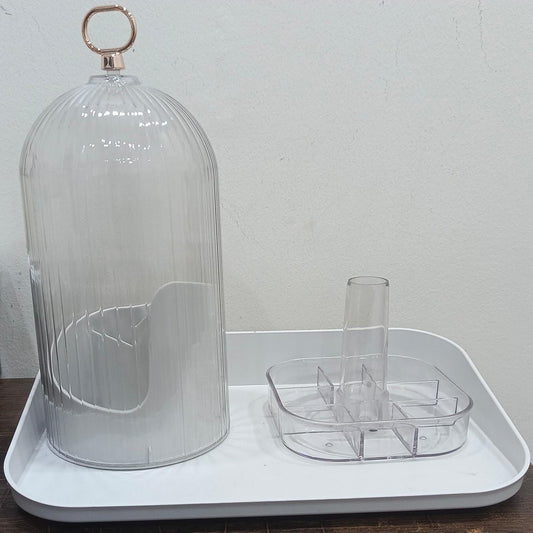 Rotating Brush Holder & Lipstick Caddy Organizer-Minor Damage