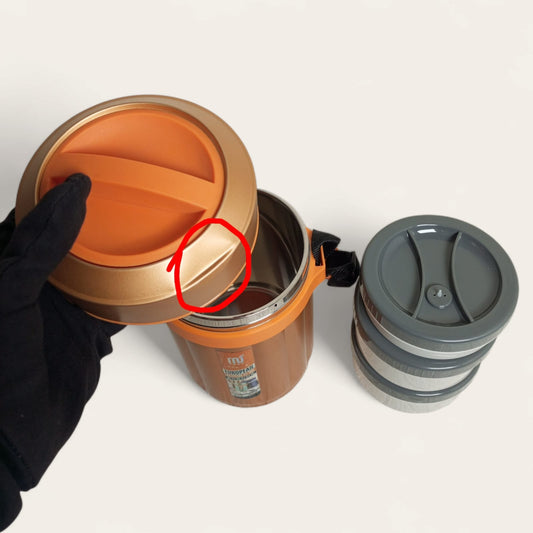 European 3 Layer Lunch Box-Minor Damage