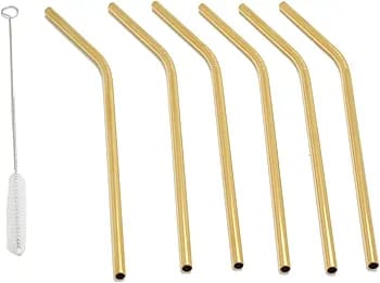 6 Pc Stainless Steel Straw