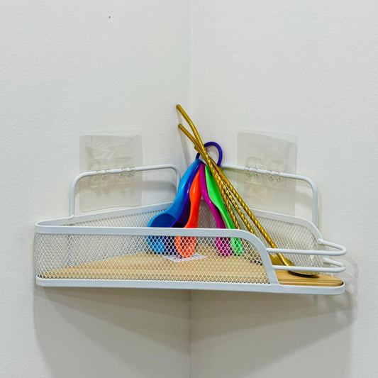 Metal Corner Rack -White