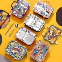 3-Compartment Stainless Steel Lunch Box
