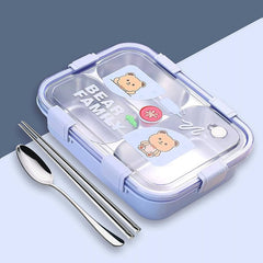 3-Compartment Stainless Steel Lunch Box