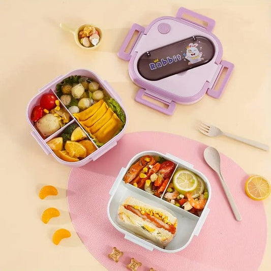 3-Compartment Stainless Steel Lunch Box(1000ml)