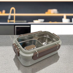 Stainless Steel Lunch Box-Brown