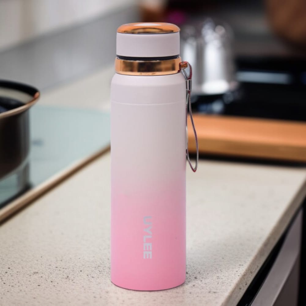 Vacuum Insulated Bottle-White Pink