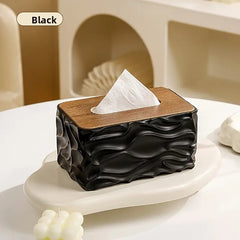 Modern Textured Napkin Holder-Black