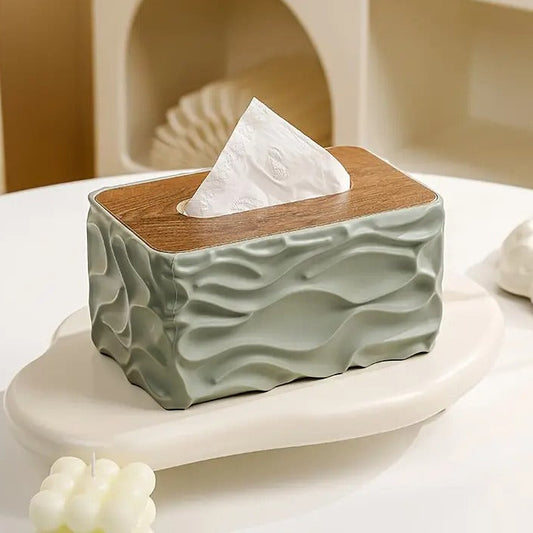 Modern Textured Napkin Holder-Green