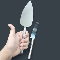 2 Pcs Stainless Steel Cake Serving Set