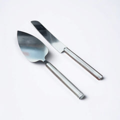 2 Pcs Stainless Steel Cake Serving Set