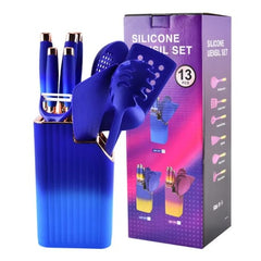 13-piece Kitchen Knife and Utensils Set(Blue)