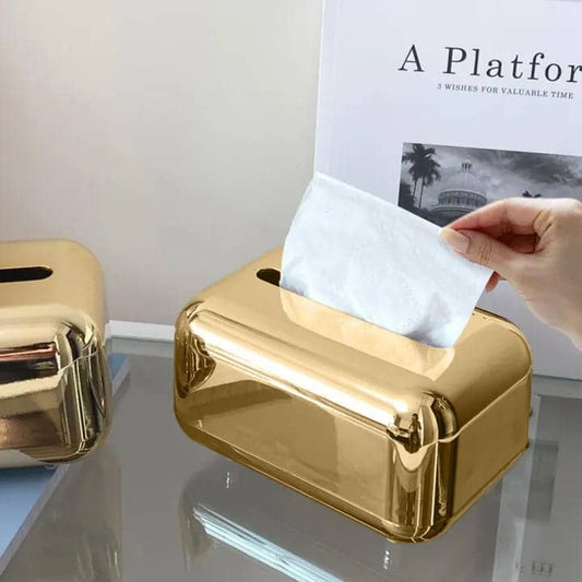 Luxury Golden Tissue Box Holder