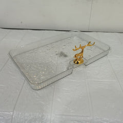 Acrylic Deer Serving Rectangular Tray Small