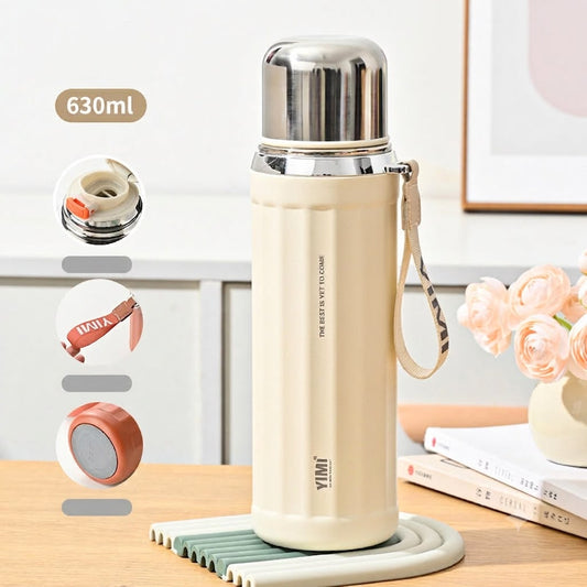 Double Wall Insulated Water Bottle 630ML-White
