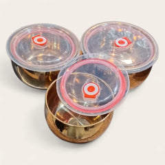 3 Pcs Stainless Steel Golden Bowls