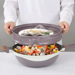 2 in 1 Steamer Wok (Purple)