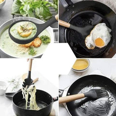 19 Pcs Silicone Cooking Kitchen Utensils Set Black