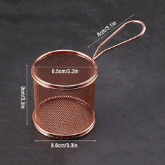 Stainless Steel French Fries Basket(Copper)