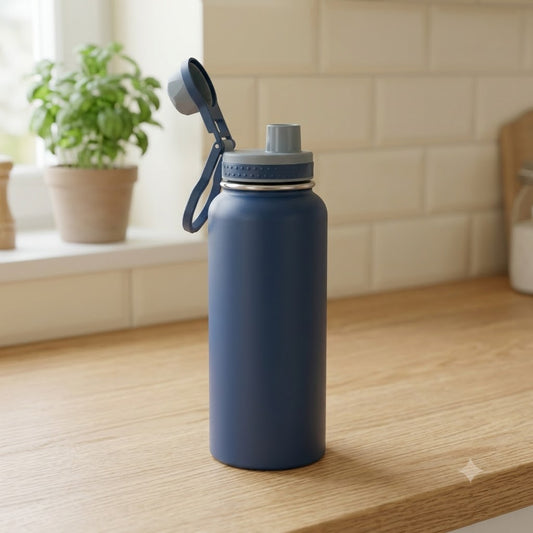 Thermal Insulated Water Bottle-Navy Blue