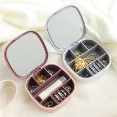 Mini Portable Travel Jewelry Box White