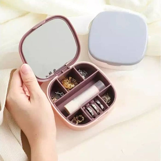 Mini Portable Travel Jewelry Box Pink