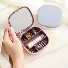 Mini Portable Travel Jewelry Box Pink