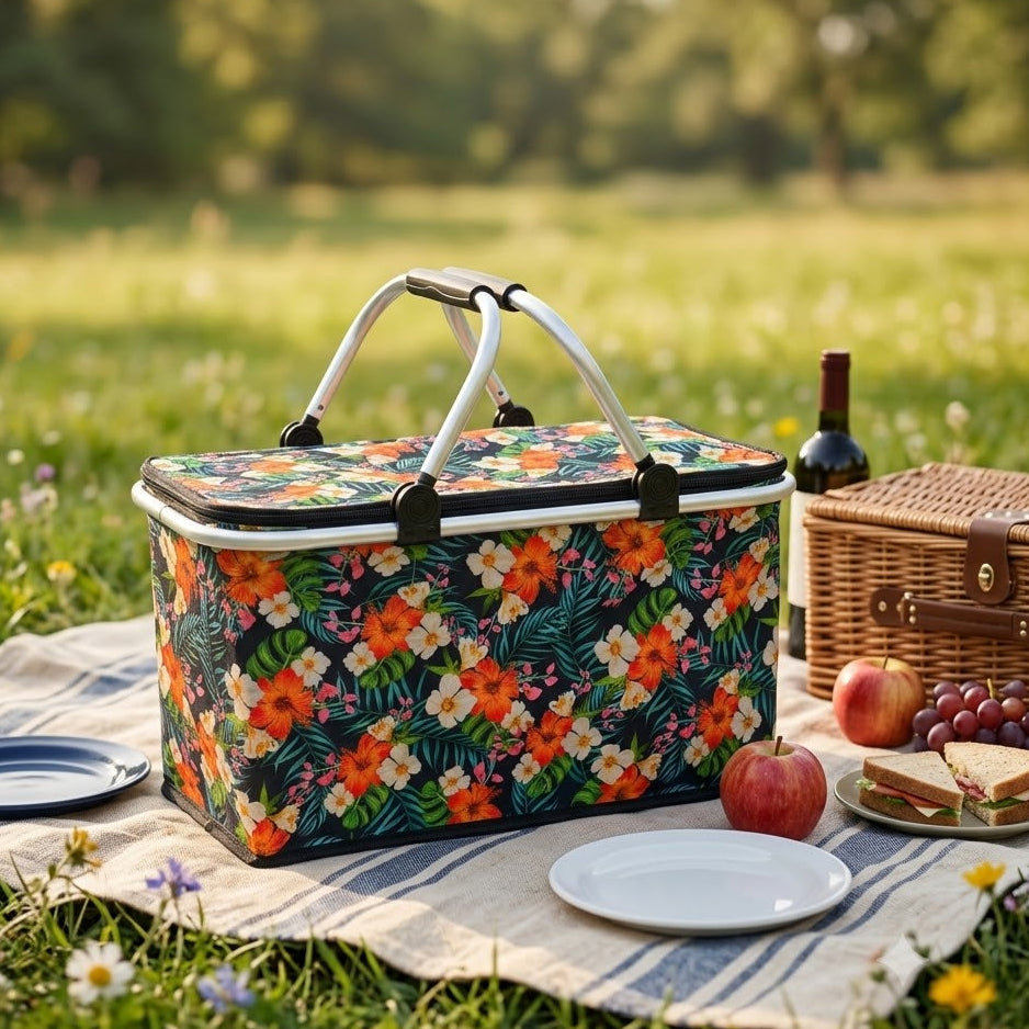 Foldable Insulated Picnic Basket-D14