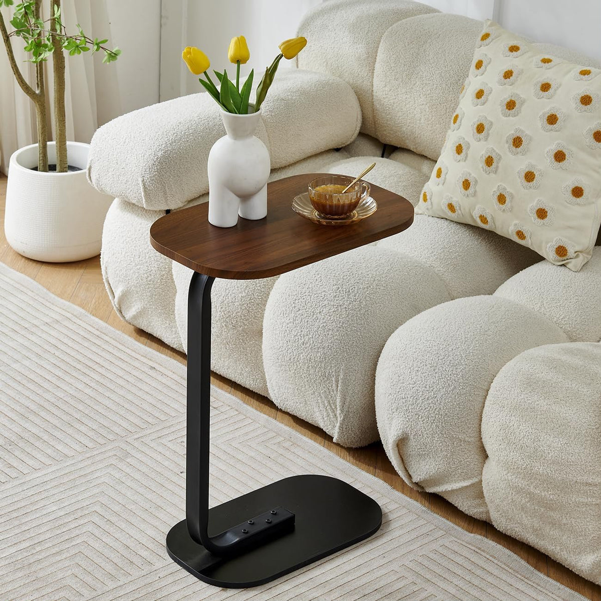 Multifunctional Wooden Beside Sofa Table