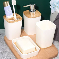 4 Pcs Bathroom Set-White
