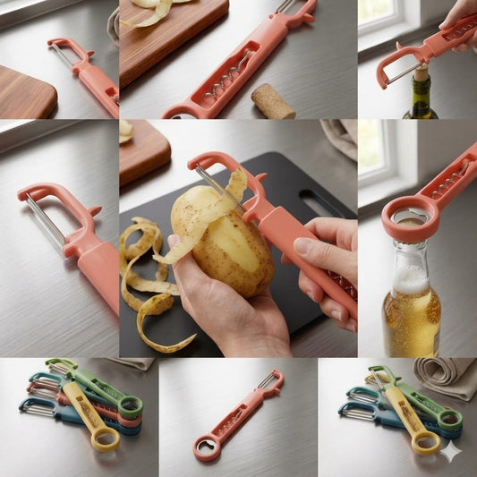 3in1 Swivel Vegetable peeler & Can opener