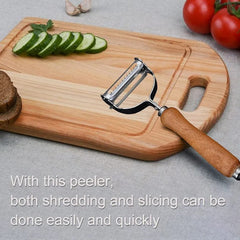 2 in 1 Multipurpose Wooden Handle Peeler