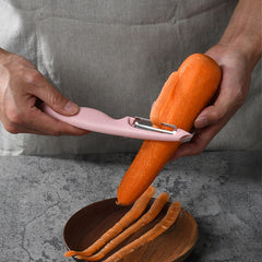 Rustproof stainless steel swivel blade peeler