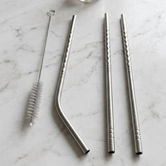 4 Pcs Stainless Steel Straw