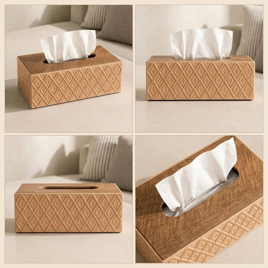 Decorative Tissue Box-Light Brown