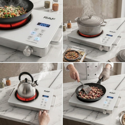 Raf Infrared Electric Stove-White