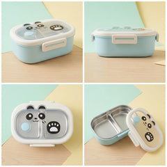 2 Compartment Stainless Steel Lunch Box