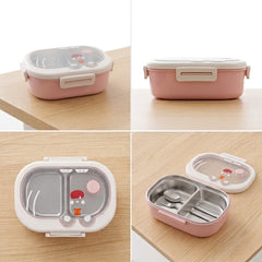 2 Compartment Stainless Steel Lunch Box