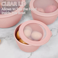 4-piece Storage Box Set Round-Pink