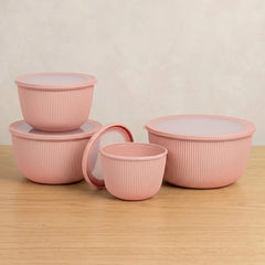 4-piece Storage Box Set Round-Pink