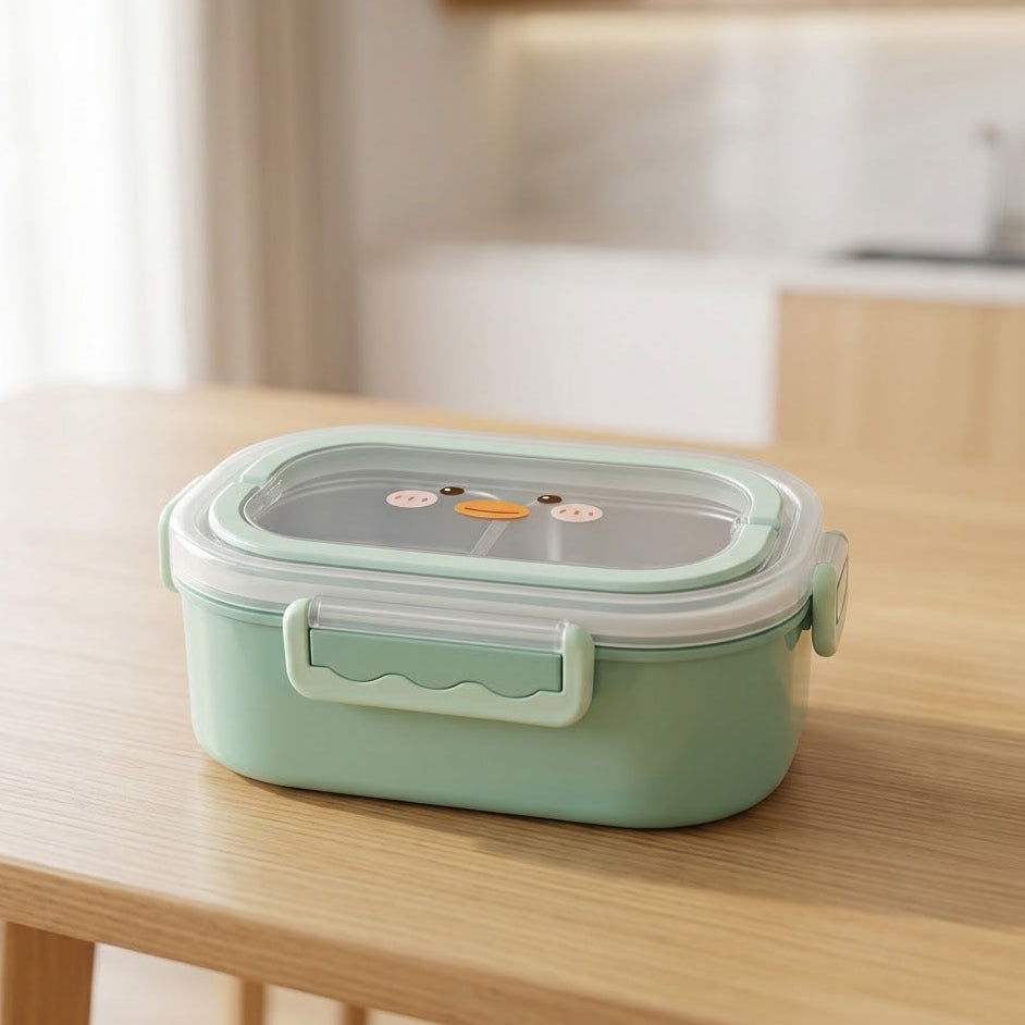 Two Compartment Stainless Steel Lunch Box